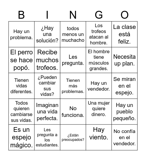 ¿Cómo estás? 2 - Sr. Wooly Bingo Card