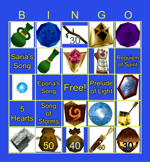 ZOoTR Lingo Bingo Card