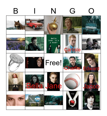 Twilight Bingo Card