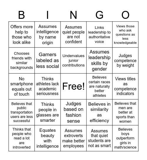 Unbox Your Bias! Bingo Card