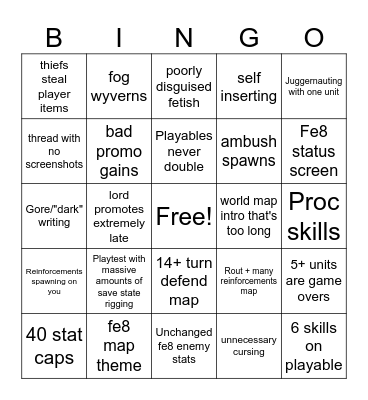 Bad hack bingo Card