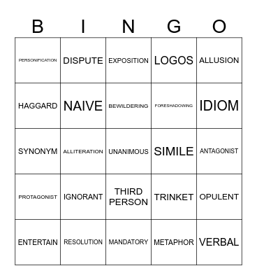 SBACO! Bingo Card