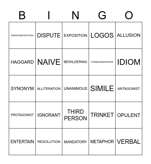 SBACO! Bingo Card