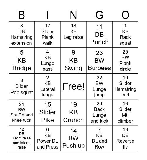 UAT Bingo Card