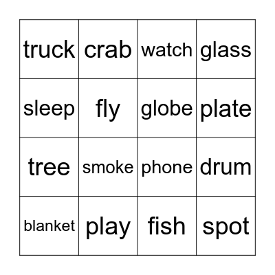 Phonics 4 - Midterm Bingo Card