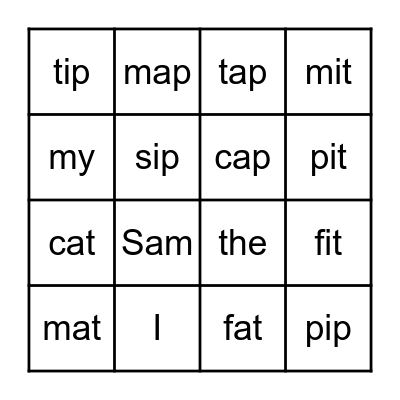 SL Stage 1 Bingo Card