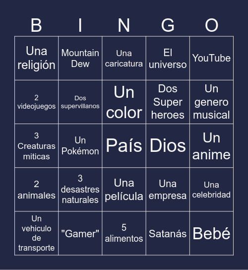 Infinite Craft Bingo Card