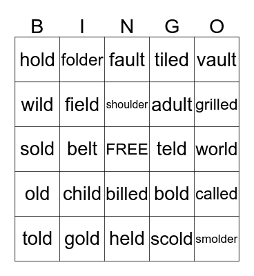 Grace's BINGO Game Bingo Card