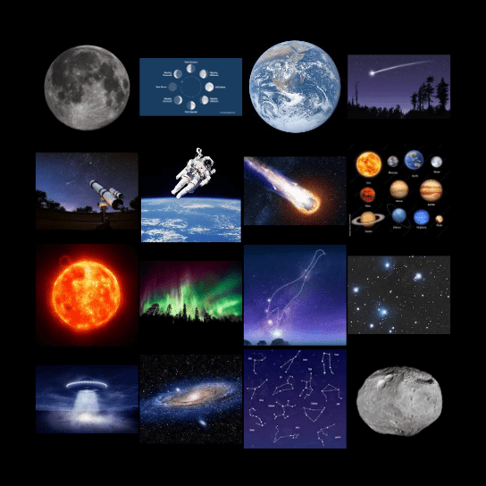 What’s beyond planet Earth… Bingo Card