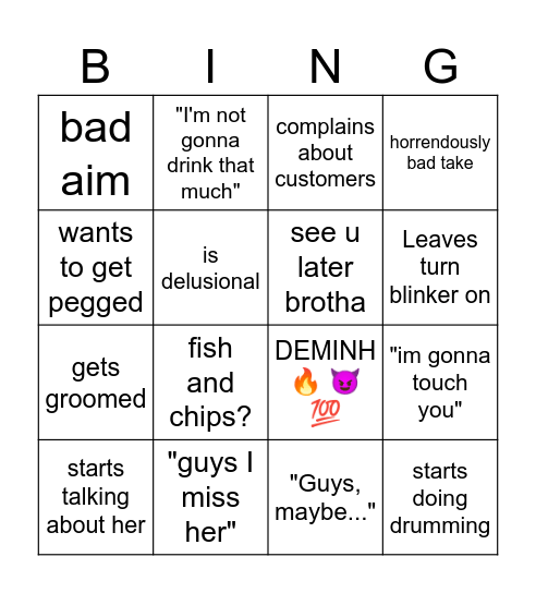 minh bingo Card