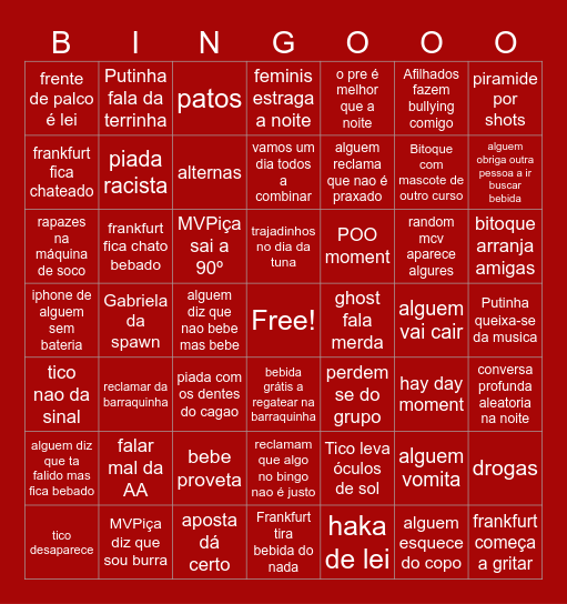 Eventos SA Bingo Card