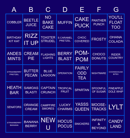 COLTON’S BATTLESHIP ROYALE Bingo Card