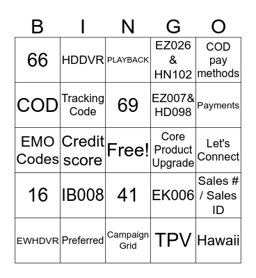 TWC BINGO Card