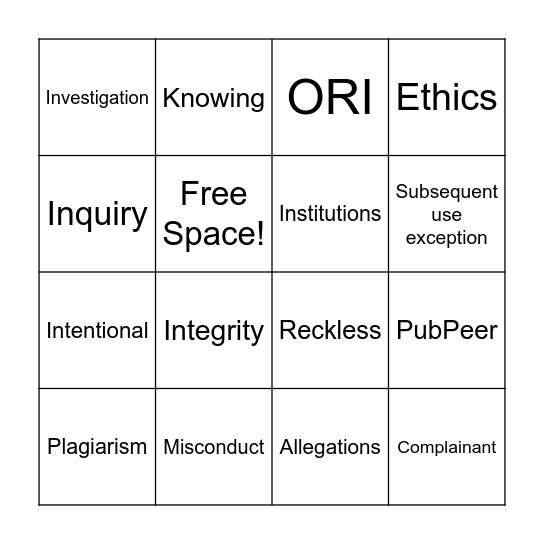 Health Care Group Meeting Bingo Card