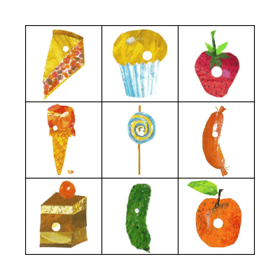 The very hungry caterpillar Bingo Card