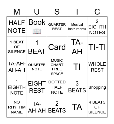 Music Chart Review Bingo Card