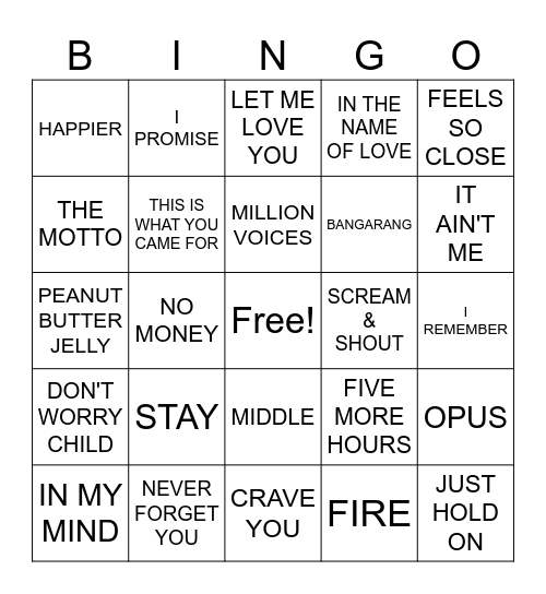 8/21-EDM Bingo Card