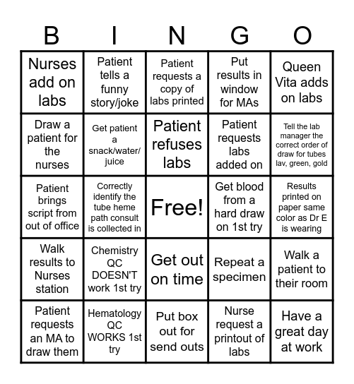 Lab Week 2024 Bingo Card