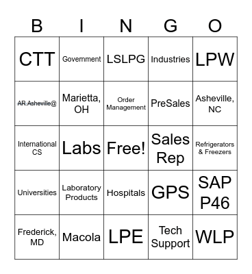 Foundational Bingo Card
