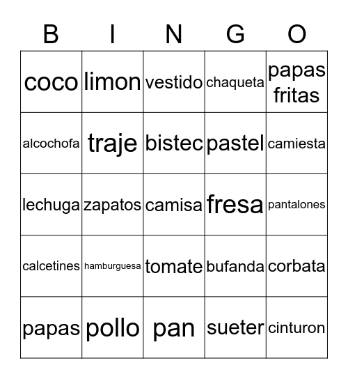 Bingo - o Bingo Card