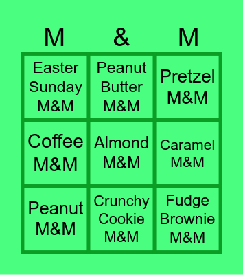 Guess The Flavor Bingo Card