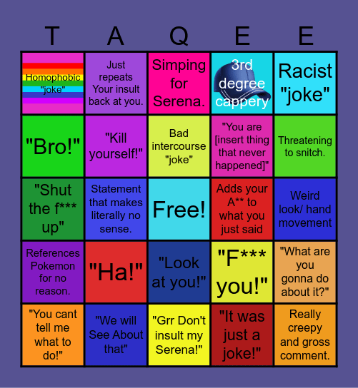 Taquee! Bingo Card