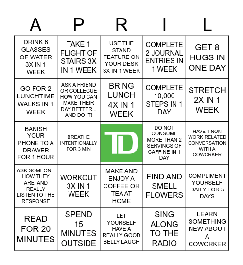 Springo BINGO - Card #2 Bingo Card