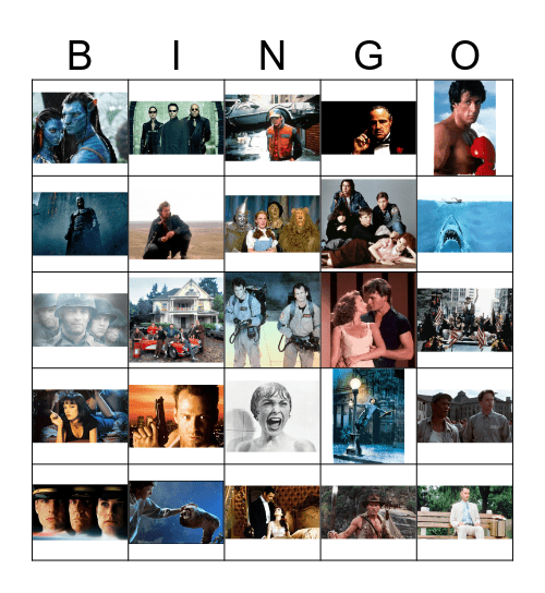 Movies Bingo Card