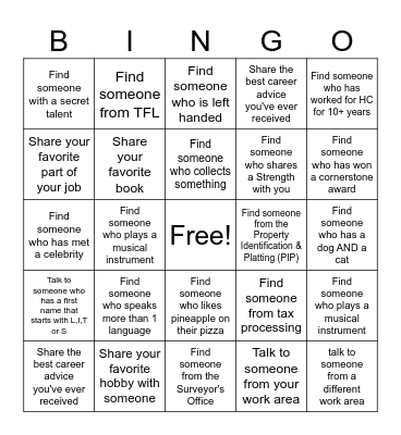 LITS Bingo Card