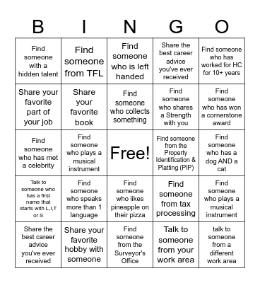 LITS Bingo Card