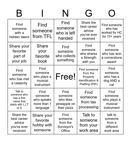 LITS Bingo Card