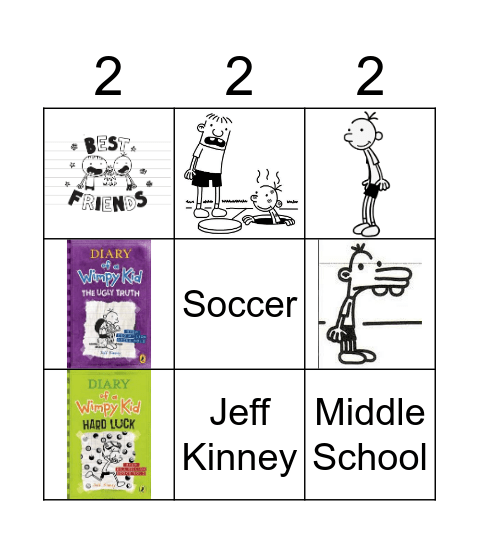 Wimpy Kid Bingo Card