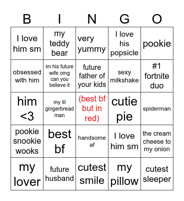 him Bingo Card