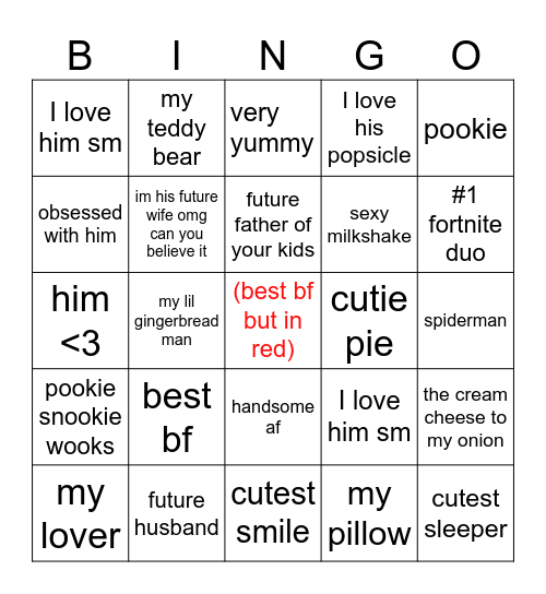 him Bingo Card