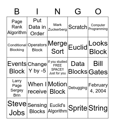 Career Research & Decision Making Final Exam Bingo Card