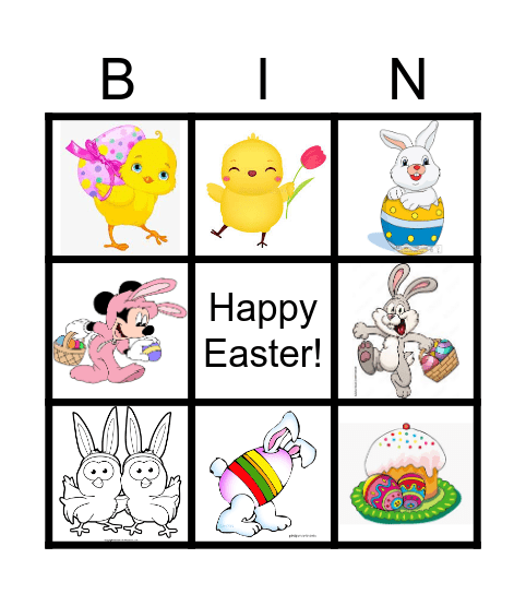 Spring Holiday Bingo Card