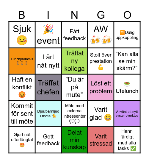 Sprint-bingo! Bingo Card