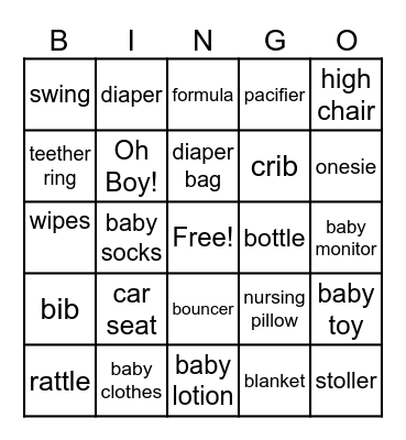 We can bearly wait..... Bingo Card