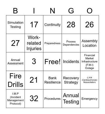 BCAW BINGO Card
