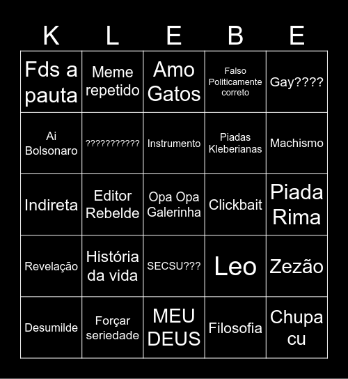 KLEBERIANO BINGO Card