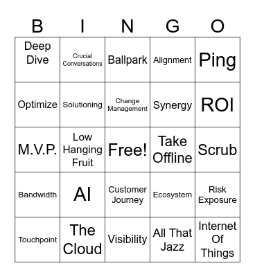 GLP Buzzword Bingo!The Cloud Bingo Card