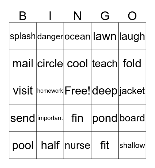 Burst Bingo Card