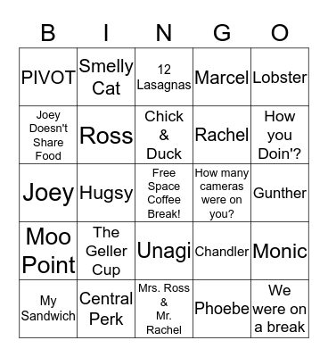 B·I·N·G·O Bingo Card