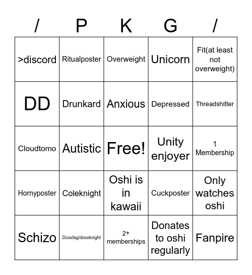 /pkg/ bingo Card