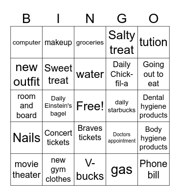 Boomer Bingo Card
