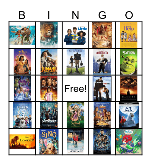 Movies Bingo Card