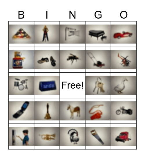 Everyday sounds Bingo Card