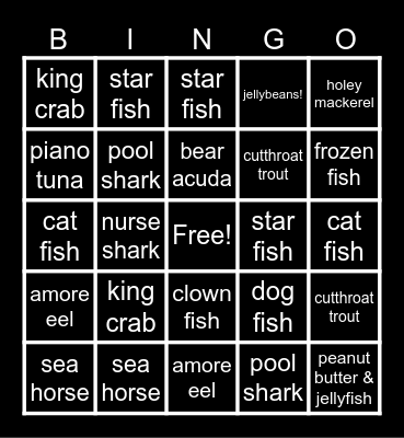 fish bingo! Bingo Card