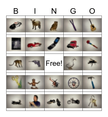 Everyday sounds Bingo Card
