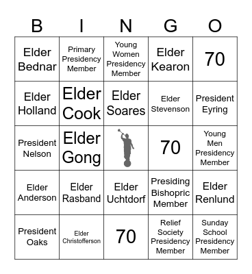 General Conference Bingo Card